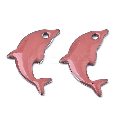 201 Stainless Steel Enamel Pendants STAS-N088-16J-1