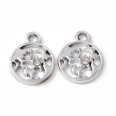 Alloy Crystal Rhinestone Pendants ALRI-K049-07P-1