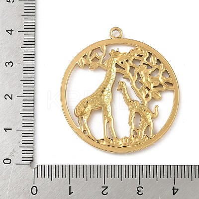 304 Stainless Steel Giraffe Pendants LS-STAS-S186-07A-G-1