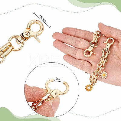 2Pcs Iron Chain Purse Strap Extenders AJEW-PH0018-09-1