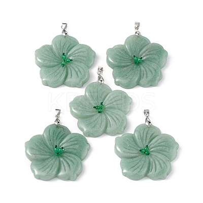 Natural Green Aventurine Big Pendants G-B040-01P-06-1