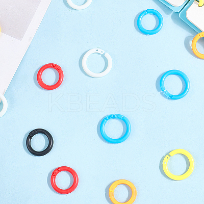 210Pcs 7 colors Plastic Loose Leaf Book Binder Rings KY-CP0001-25A-1