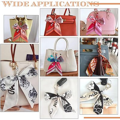 3Pcs 3 Colors PU Imitation Leather Tassel Keychain KEYC-CA0001-30-1
