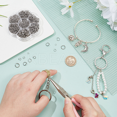 1255Pcs 7 Style 304 Stainless Steel Open Jump Rings DIY-AR0003-69-1