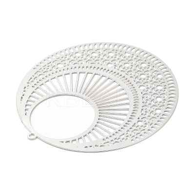 Non-Tarnish 304 Stainless Steel Filigree Pendants STAS-K257-03P-1