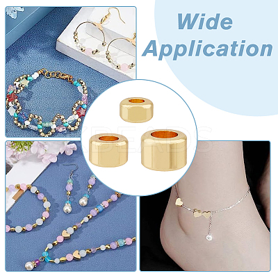 90Pcs 3 Style Rack Plating Brass Beads KK-HY0001-72-1