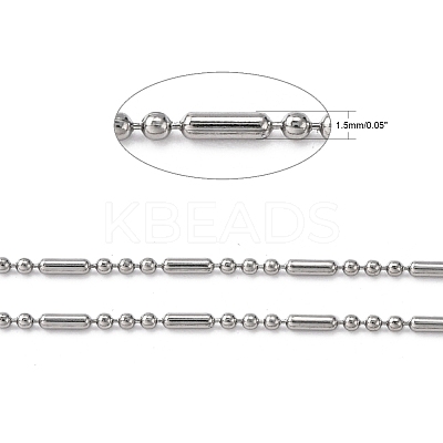 Tarnish Resistant 304 Stainless Steel Ball Chains CHS-K002-12-1