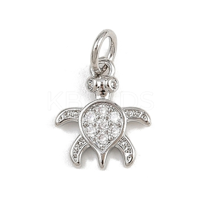 Brass Micro Pave Cubic Zirconia Pendants KK-A269-04E-P-1