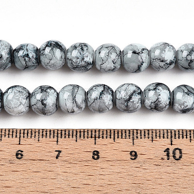 Baking Paint Glass Beads X1-DGLA-N003-8mm-A06-1