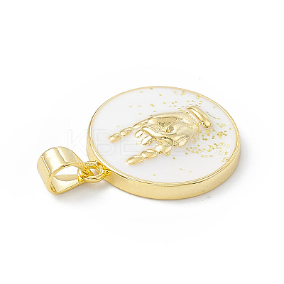 Rack Plating Brass Enamel Pendants KK-B065-03G-03-1