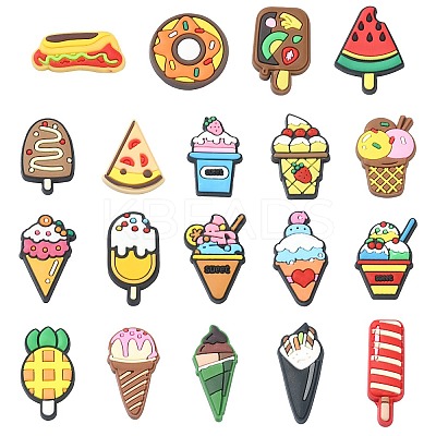 38Pcs 19 Styles Cute PVC Plastic Cabochons KY-CJ0001-65-1