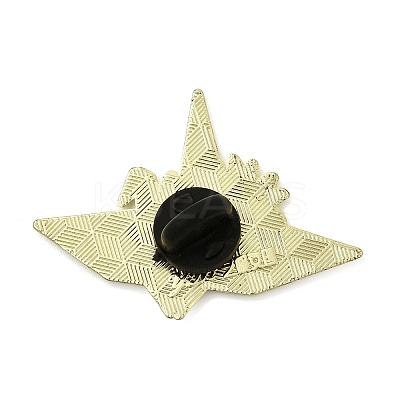 Paper Crane & Sunflower Alloy Enamel Pin Backs for Clothes for Women JEWB-F043-02C-1