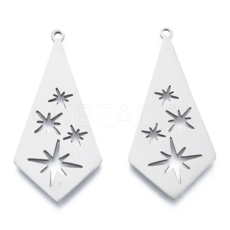 Non-Tarnish 201 Stainless Steel Pendants STAS-N090-LA956-1-1