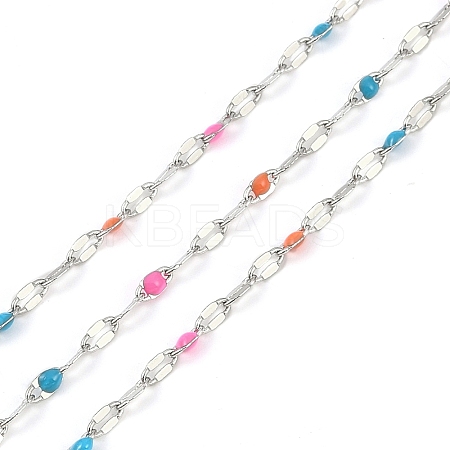 Brass Dapped Chains AJEW-Q153-03P-04-1