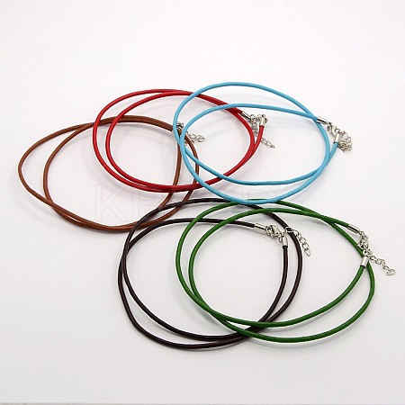 Leather Cord Necklace Making MAK-F002-M-1