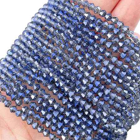 Transparent Electroplate Glass Beads Strands LS-EGLA-A039-T3mm-UA10-1