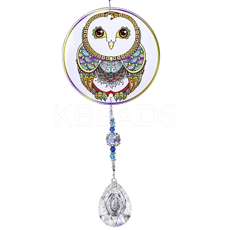 Glass Teardrop Window Hanging Suncatchers LS-HJEW-B006-01C-1