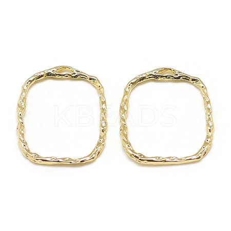 Brass Open Back Bezel Pendants KK-N200-042-1