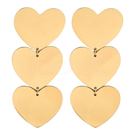 304 Stainless Steel Stud Earrings for Women EJEW-A116-01A-G-1