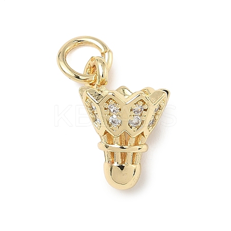 Brass Micro Pave Cubic Zirconia Pendants ZIRC-I356-37G-1