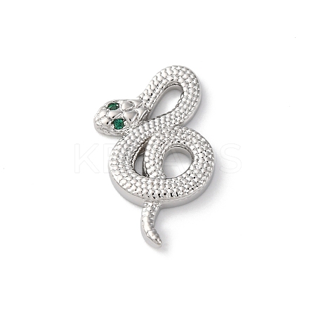 Brass Pave Clear Cubic Zirconia Pendants KK-V016-16P-1