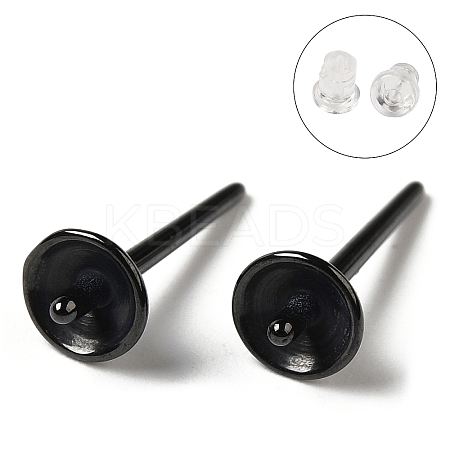 Hypoallergenic Bioceramics Zirconia Ceramic Stud Earring Findings FIND-Z007-01C-02-1
