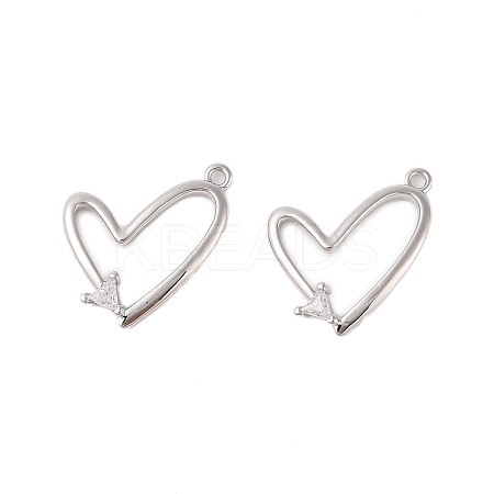 Glass Clear Rhinestone Pendants KK-N254-63P-1