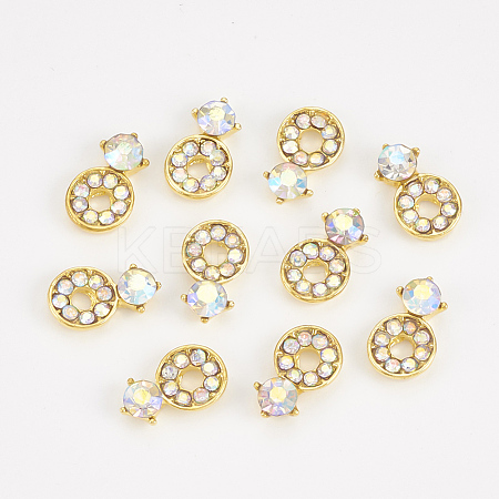 Alloy Rhinestone Cabochons MRMJ-T013-04B-1