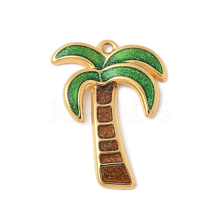 304 Stainless Steel Enamel Pendants STAS-V015-32G-1