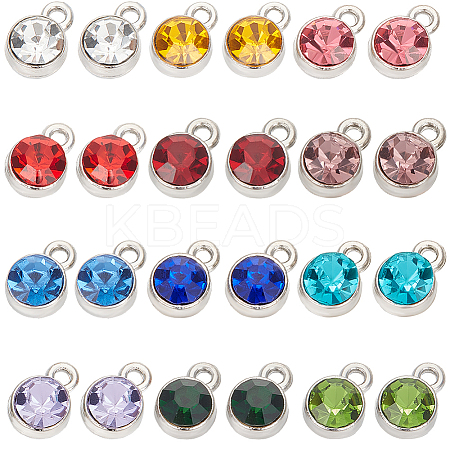72Pcs 12 Colors Platinum Alloy Charms RGLA-SC0001-05-1