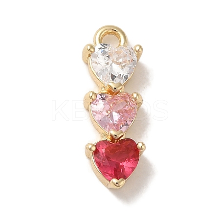 Brass Cubic Zirconia Pendants LS-KK-G499-07G-01-1