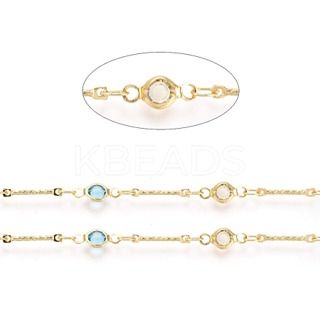 Brass Handmade Beaded Chains CHC-G006-02G-1
