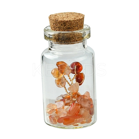 Transparent Glass Wishing Bottle Decoration AJEW-JD00011-05S-1