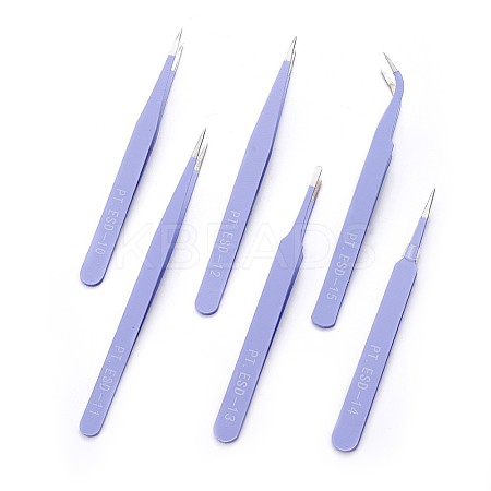 Tarnish Resistant 201 Stainless Steel Beading Tweezers Sets LS-TOOL-F006-11A-1