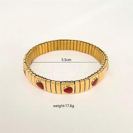 304 Stainless Steel Enamel Stretch Bracelets for Women FS-WG7EEC2-05-1