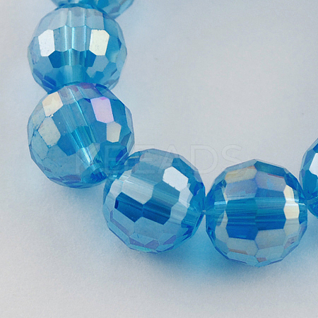 Electroplate Glass Bead Strands X-EGLA-R040-8mm-16-1