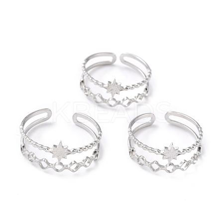 Tarnish Resistant 304 Stainless Steel Finger Rings RJEW-L102-26P-1