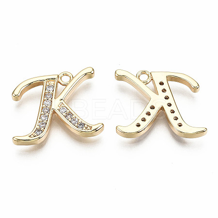 Brass Micro Pave Clear Cubic Zirconia Pendants LS-KK-S360-053K-NF-1