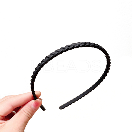Resin Braided Thin Hair Bands OHAR-PW0003-191B-1