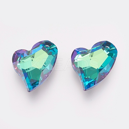 K9 Glass Rhinestone Pendants GLAA-F083-01B-08-1