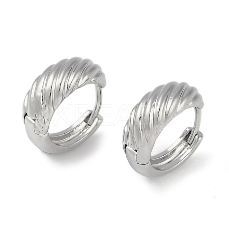 Brass Hoop Earrings for Women EJEW-L292-002P-1