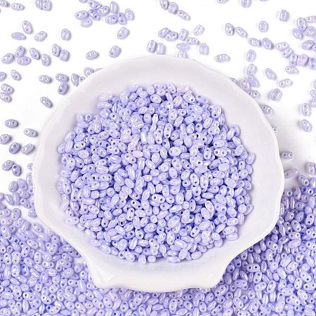 Opaque Colours Luster Glass Seed Beads SEED-T006-02C-1