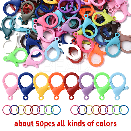 Acrylic Lobster Claw Clasps DIY-YW0011-21C-1