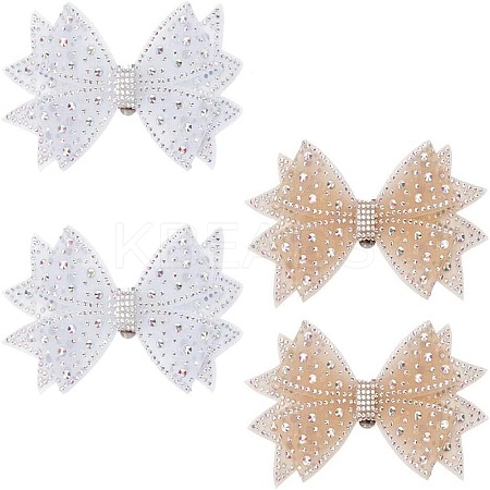 4Pcs 2 Style Polyester Shoe Buckle Clips HJEW-HY00077-1