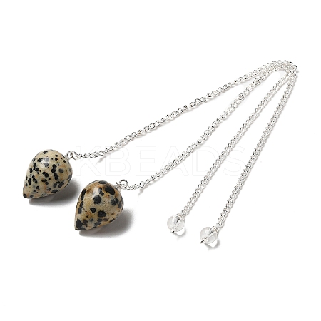 Natural Dalmatian Jasper Dowsing Pendulums G-R492-01S-02-1