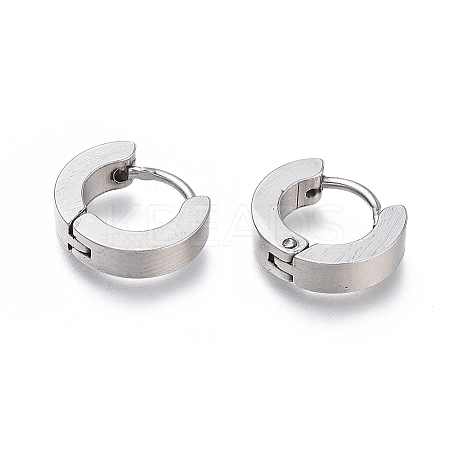 304 Stainless Steel Huggie Hoop Earrings LS-EJEW-O087-09E-P-1