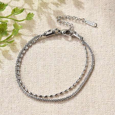 304 Stainless Steel Multi-strand Bracelets LS-BJEW-Q051-03P-1