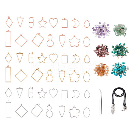 DIY UV/Epoxy Resin Pendant Necklace Making Kits DIY-TA0008-72-1