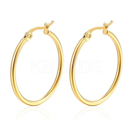 304 Stainless Steel Hoop Earrings PW-WG89744-14-1