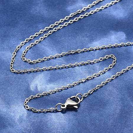 Tarnish Resistant Trendy Unisex 304 Stainless Steel Cable Chain Necklaces NJEW-M047-B-01-1
